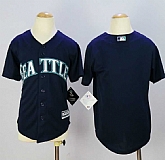 Youth Seattle Mariners Blank Navy Blue Cool Base Stitched Baseball Jersey,baseball caps,new era cap wholesale,wholesale hats